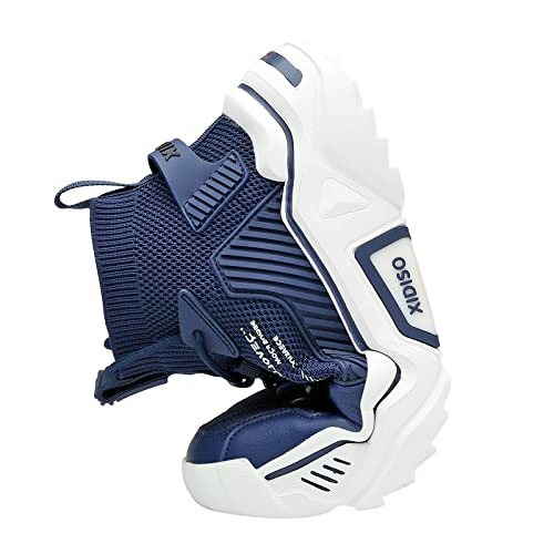 SANNAX Tênis moderno masculino de cano alto, casual, para caminhada, antiderrapante, respirável, mal
