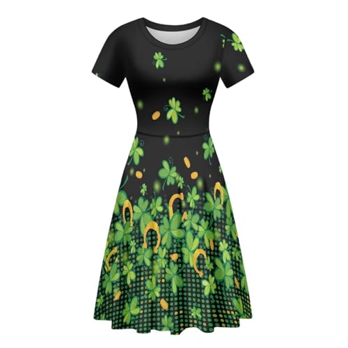 Image of Biyejit Women's Summer Casual Short Sleeve T-Shirt Swing Dress Crew Neck Plus Size S-4XL