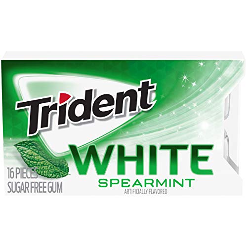 Trident White Sugar Free Spearmint Gum, 16 Count, 9 Pack