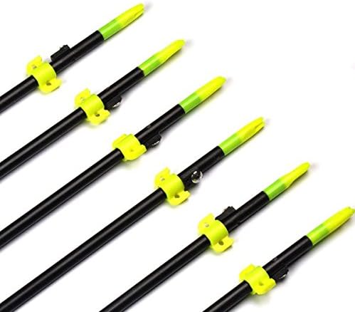 Ruixunte 32" Archery Bow Fishing Hunting Arrow with Broadheads Safety Slides（Pack of 6）