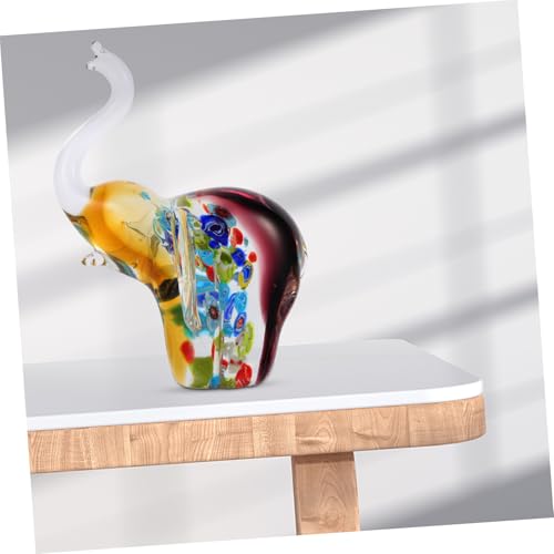 Statue d'éléphant en verre ciselé, un ornement d'exception - 4
