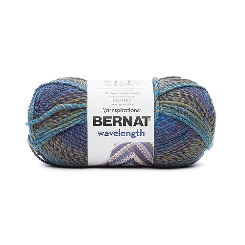 Image of Bernat Wavelength Yarn for Crocheting & Knitting, Violet, 3-Pack | #5 Bulky Yarn, 100% Acrylic, Soft Gradient Crochet Yarn for Hats, Scarves, Blankets & Crafts, 223yds, 140g /5oz per skein