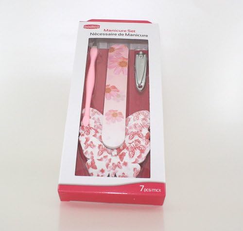 Chalet 332S Professional Manicure Set - Pattern in pink butterflies