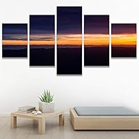 SIGNWIN 5 Panel Canvas Wall Art Colors of The Sky for Home Decorations Ready to Hang - 60