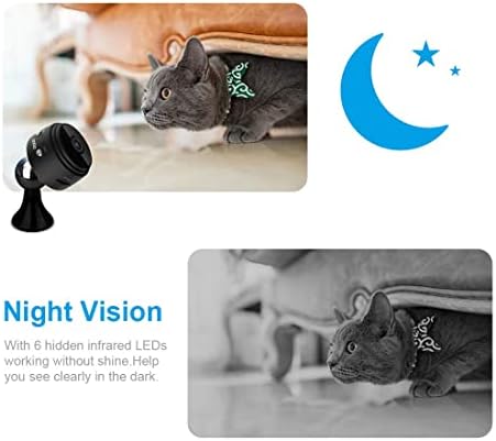 Mikcrosco 2022 Spy Camera Hidden Camera - 1080P WiFi Camera for Home Office, Indoor Camera with Motion Detection and Night Vision, Outdoor Nanny Cam for pet, Car Cameras (Black)