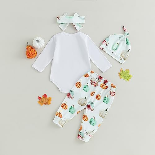 FIOMVA My First Christmas Outfits Newborn Baby Girl Boy Car Xmas Tree Romper Onesie+Pants Hat Set Cute Fall Winter Clothes3