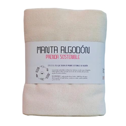 Genérico Manta algodón para sofá y Cama Modelo Lisa (Crudo, 180X240)