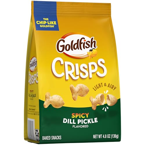 Goldfish Crisps Spicy Dill Pickle Baked Chip Crackers, 4.8 Oz Bag - image 7