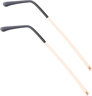 Mipcase Metal Glasses Temples Replacement 1 Pair Eyeglasses Arm Leg Metal Glasses Temple for Reading Glasses Sunglasses Myopia Glasses Replacement (Rose Gold)