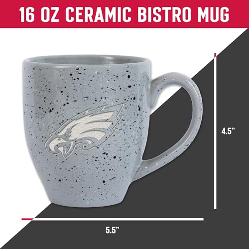 Image of Rico Industries NFL Football 16 oz Team Color Laser Engraved Speckled Ceramic Coffee Mug