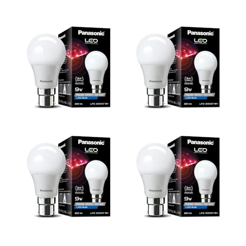 Panasonic 9 Watt Motion Sensor B22 Led Bulb for Home with 3 Mtr Radius Sensor Area, Auto Off After 15 Sec Comes with 25000 Bh Life and 1 Yr Warranty (Pk4) (B089TKH144) Amazon Price History, Amazon Price Tracker