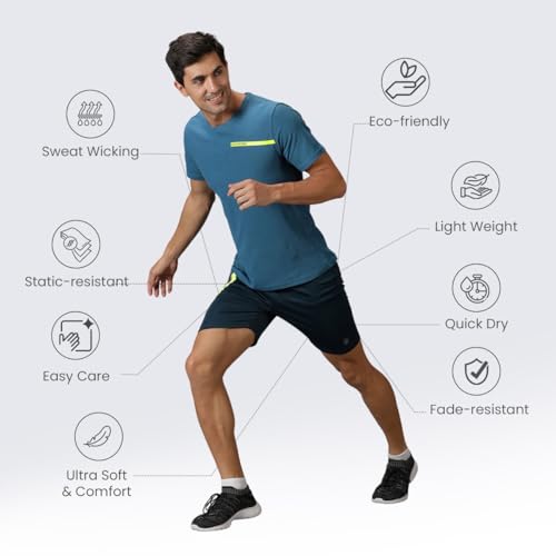 Image of DOMIN8 Basic Shorts for Men | Gym Shorts | Best for Yoga, Training Short for Boys | Casual Boxer for Men | Black Melange