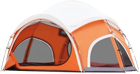 Vidalido 3-4 Person Camping Tent with 2 Large Mesh Door 4 Mesh Wi...