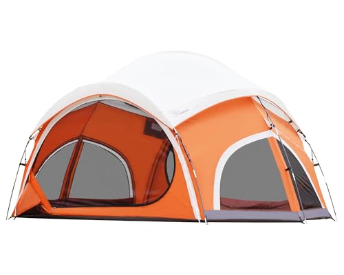 Vidalido 3-4 Person Camping Tent with 2 Large Mesh Door 4 Mesh Wi...