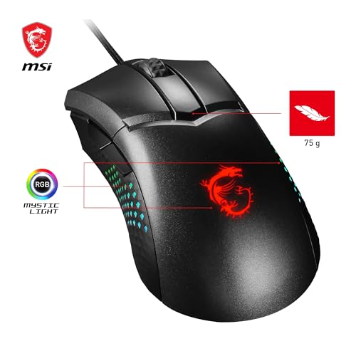 CLUTCH GM51 LIGHTWEIGHT - Mouse Gaming, Sesore Ottico PixArt PAW-3395, Peso 75g, 8000 Hz, USB, Design erogonomico, NVIDIA Reflex Analyzer - Mouse gaming - Immagine 4