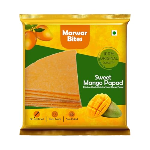 Image of MarwarBites Sweet Mango Papad - Crispy, Tangy, and Delicious Indian Snack | Perfectly Flavored & Ready-to-Eat | 100% Natural Ingredients