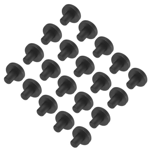 Image of uxcell High Temp Silicone Plug Mount Dia 5mm /0.2 inch t Shaped Rubber Stopper Hole Plugs for Powder Coating Plating Waterproof Plugs Sealing Plugs Black Pack of 36(OD 11.5mm)