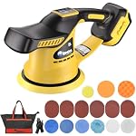 Brushless Cordless Car Buffer Polisher Kit Compatible with Dewalt 20V Battery Dual Action Random Orbital Polishing with 6-Speed for Auto Detailing, Waxing & Paint Correction（NOT Include Battery)