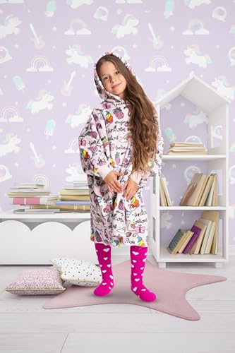 Mad Dog Kids Blanket Hoodie - Wearable Blankets with Cozy Sleeves, Soft Fleece & Sherpa Designs, for Boys & Girls, Ages 4-13 - Image 6