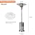 48,000 BTU Propane Patio Heater for Outdoor Use with Wheels and Cover, Stainless Steel Burner for outdoor use, Triple Protection System, Garden Commercial Residential(Silver)