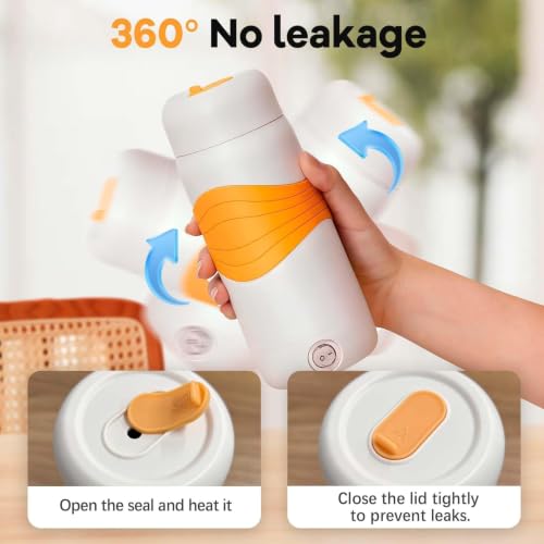 Image of Car Electric Kettle 300ml, 12V 80W, 304 Stainless Steel Inner | BPA-Free, Car Plug, One-Key, Dry-Boil Safe, Car Cup for Cigarette Lighter Socket, for Trip, Camping Commuting Hot Coffee Tea