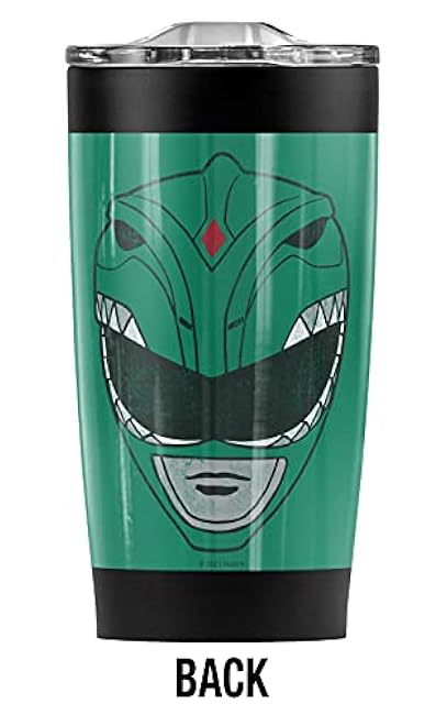 Power Rangers Green Ranger Stainless Steel Tumbler 20 oz Coffee Travel Mug/Cup, Vacuum Insulated & Double Wall with Leakproof Sliding Lid