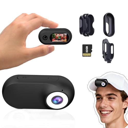 Xilecam Mini Action Cam 1080p Telecamera Animali Telecamere Nascoste da Esterno Body Cam e...