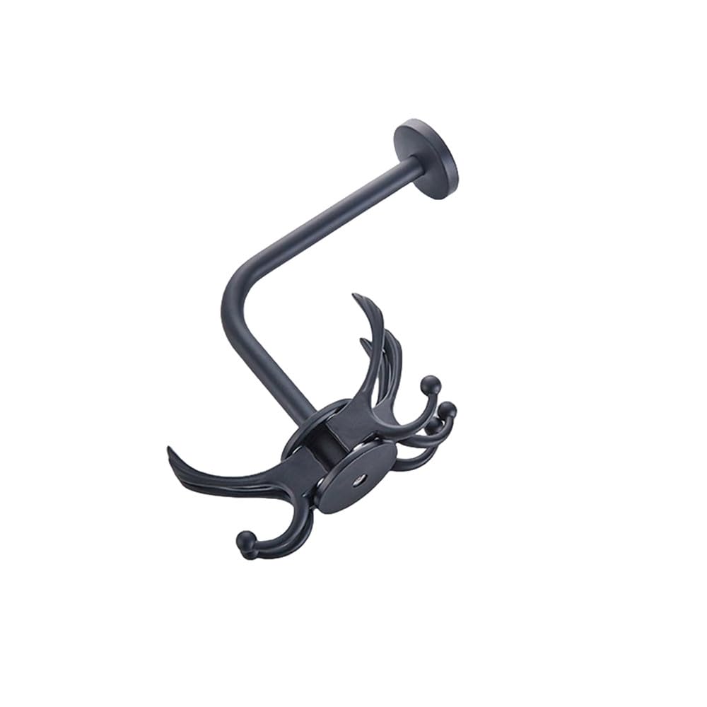 Ganchos para abrigos y toallas Perchas para ropa montadas en la pared Puerta de baño Gancho para abrigos trasero Accesorio de baño 3/5 ganchos, níquel 2,1
