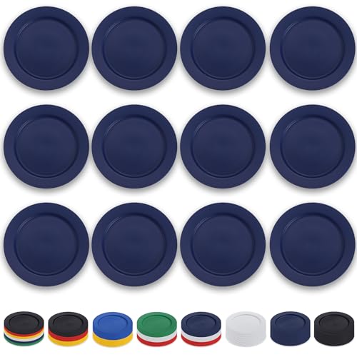 Berglander platos de plástico 12 piezas de 25 cm, EUR Azul Platos planos reutilizables, platos de ensalada, cuencos de pasta, fáciles de transportar para el hogar, el jardín, el picnic, el camping