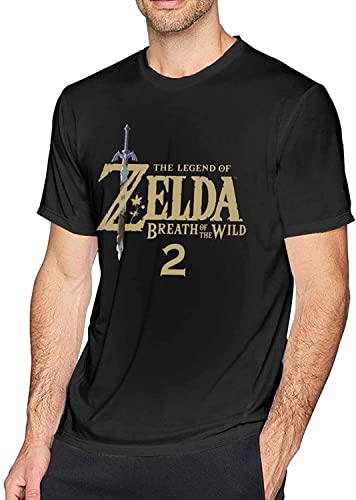onat Leg-End Ze-Lda Cotton Fabric Men's Short Sleeve T-Shirt Top Camisetas y Tops(Small)