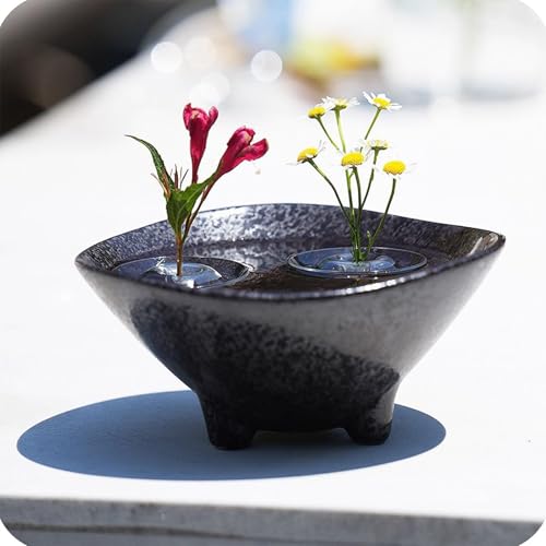 GodbTG 30 Pieces Creative Floating Floral Arrangement Holder with Dynamic Rotation, Innovative Floating Flower Display Stand, MiNi Vase for Bowls/Fish Tanks (50*20mm)