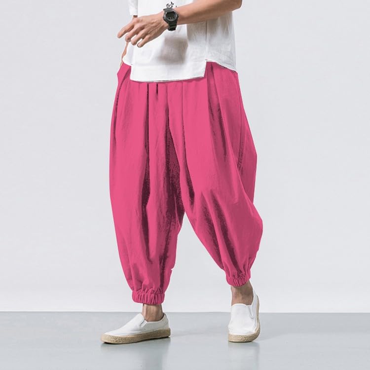 WENKOMG1 Mens Joggers, Casual Baggy Lounge Pants Drawstring Workout Yoga Jogger Sweatpant, M-3XL2