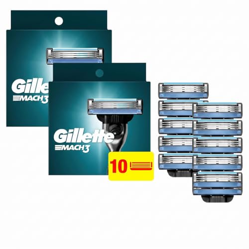 Gillette Mach3 Razor Refills for Men, 10 Razor Blade Refills, (Pack of 2) - image 1