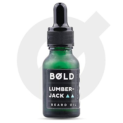 Bold Men, Beard Oil 30ml- Beard Oil, Conditioner and Softener, Natural Essential Oils of Cedarwood and Patchouli (Lumberjack)