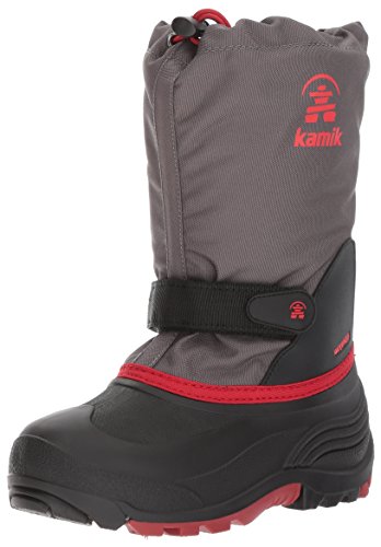 Kamik Kids Waterbug 5, Waterproof Winter Boots,Charcoal,8T