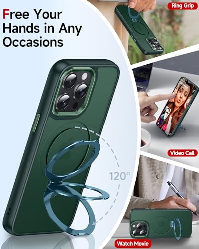 Coque iPhone 13 Pro MagSafe LeYi avec béquille rotative et protection militaire antichoc - 3