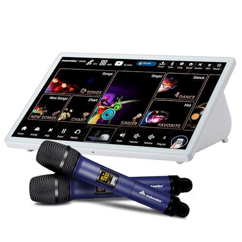 Image of InAndOn Karaoke Machine for Adults: Karaoke Players with 15.6 inch Touchscreen | All-in-one Karaoke Machine Built-in Mixer, 2 Wireless Mics, YouTube Integration, Professional Karaoke System for Party