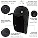 TOP-EX Mens Sun Hat with Neck Flap Waterproof Baseball Cap with Neck Shade Cover UV SPF Protection Caps for Fishing Safari Outdoor Hiking Black XXL