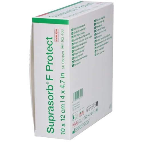 Suprasorb F Protect - Medicazione per ferite, 10 x 12 cm, 50 pezzi