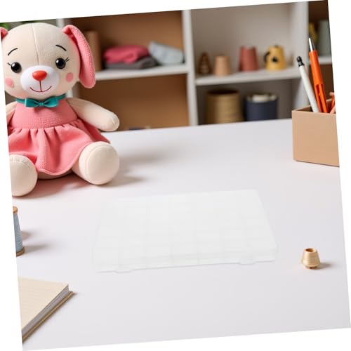 Boîte de rangement pour perles en plastique transparent avec compartiments - 7
