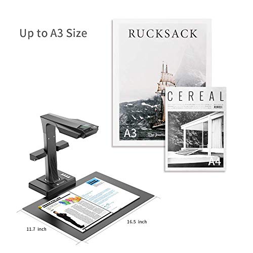 Czur Et16-P Professional Book&Document Camera Scanner With 2Nd Gen Laser Curve-Flattening Tech, Perfect For Bound Documents & Books, Smart Ocr For Mac And Windows #TOP4