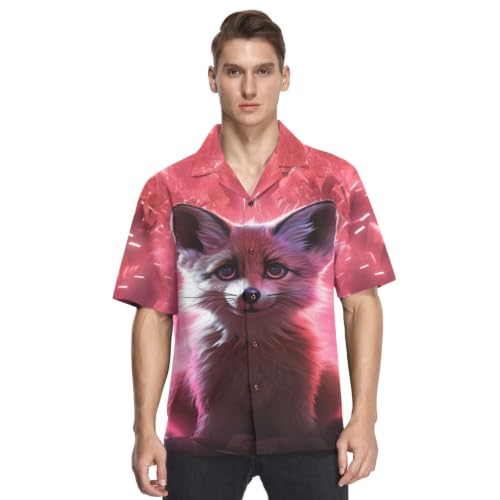 Chemise Hawaïenne pour Homme Anti-Plis Légère Fluide Rose