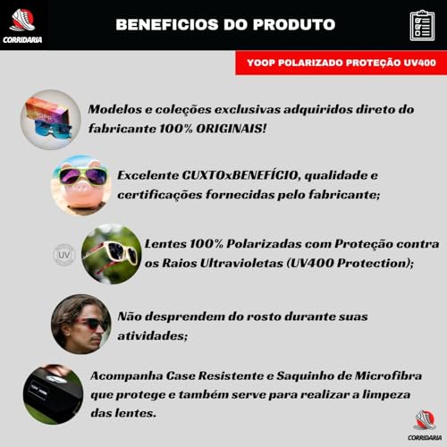 Óculos de Sol Polarizado Uv400 Yopp Biscoiteiro