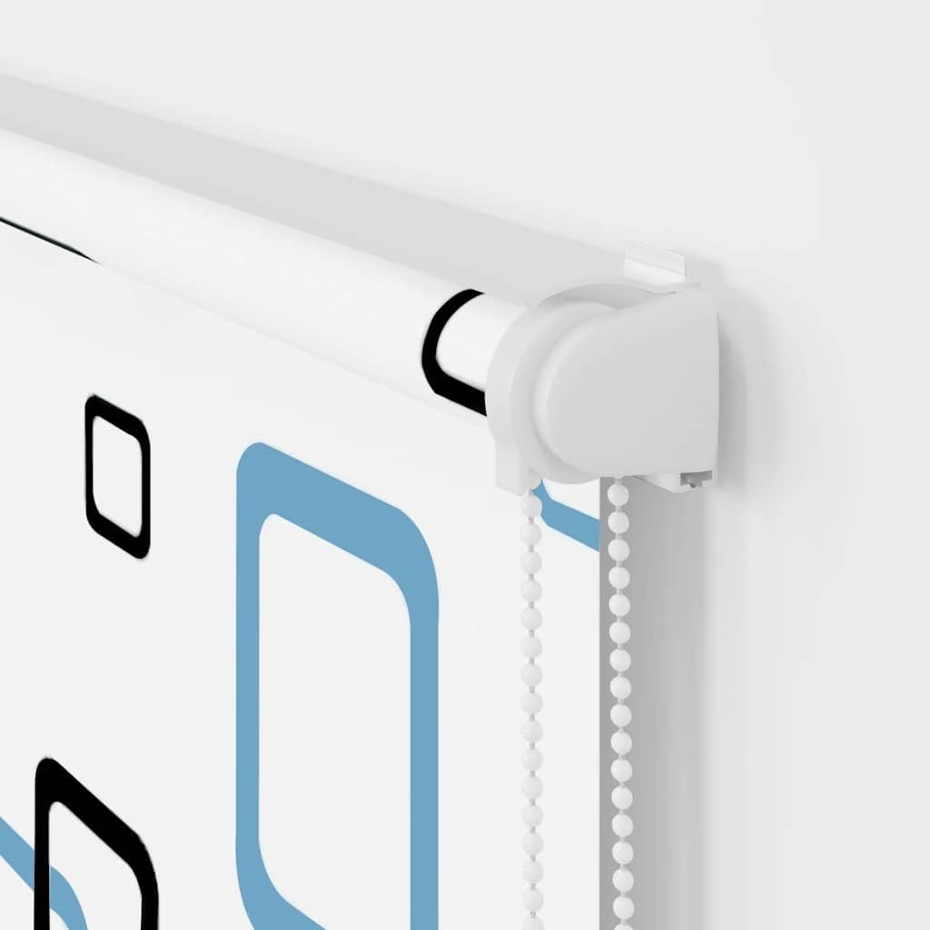 Store Enrouleur de Douche avec Cassette Largeur du Tissu 116 cm, Motif Bulle, PEVA imperméable et occultant, Design Gain de Place, sécurité Enfant chaîne réglable, Installation 240 Moderne et Spa