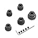 5-Pack Schwarze Stahl Metall 5mm Ritzel Motor Zahnradsätze 17T 18T 19T 20T 21T Kompatibel mit HPI Kyosho Losi Axial Tamiya 1/8 1/10 RC Car Monster Truck Buggy