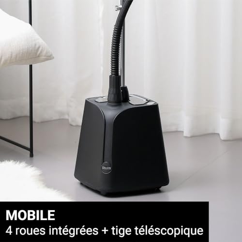 SteamOne - Steamer Défroisseur Vapeur 1800W 40g/min H18B - Fer Vertical Autonomie 45min (1800ml) - Élimine 99,99% d'Impuretés - Prêt en 60s - Câble 2m - Tuyau Triple Protection Thermique – Image 5