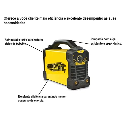 Inversora de Solda 140A com Cabos Monofásico HANDYARC 142I ESAB