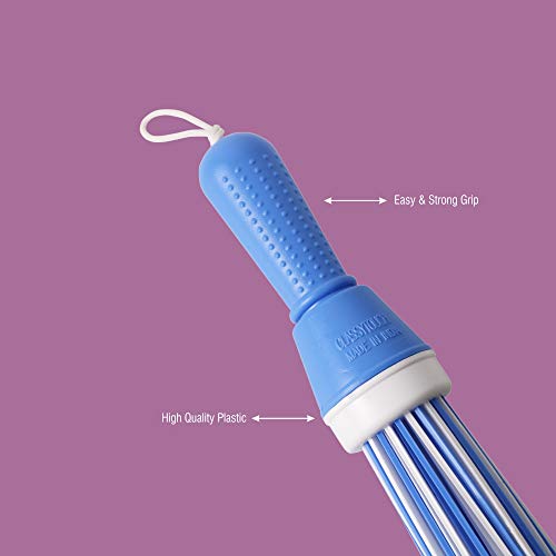 Image of Classy Touch Plastic Broom for Bathroom Cleaning & Home Floor Cleaning| Hard Bristle Broom for Scrubbing in Bathroom|(Size 52 cm, Color Dark Blue ) 60 Plastic Sticks