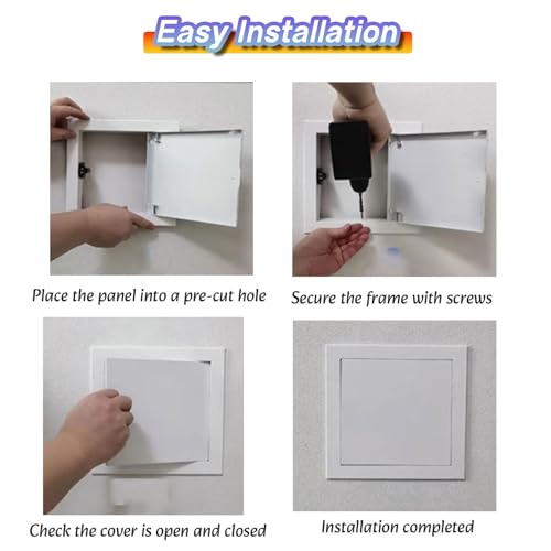 Escotilla de inspección para techos suspendidos y panel de acceso personalizable de 250 x 250 mm 7