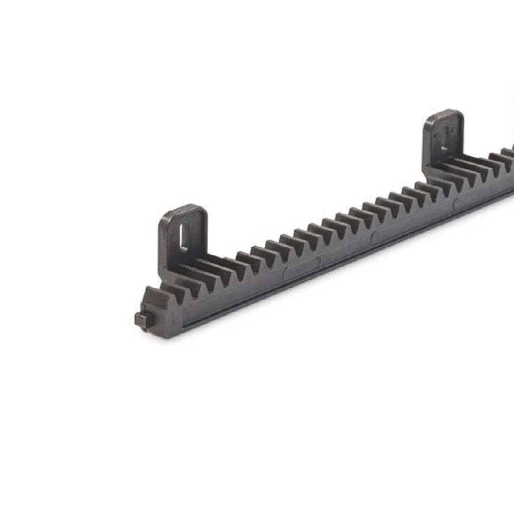 Pack 6 metros cremallera nylon estándar para motor corredera, compatible con cualquier motor del mercado, interior en acero reforzado, con tornillos y arandelas.